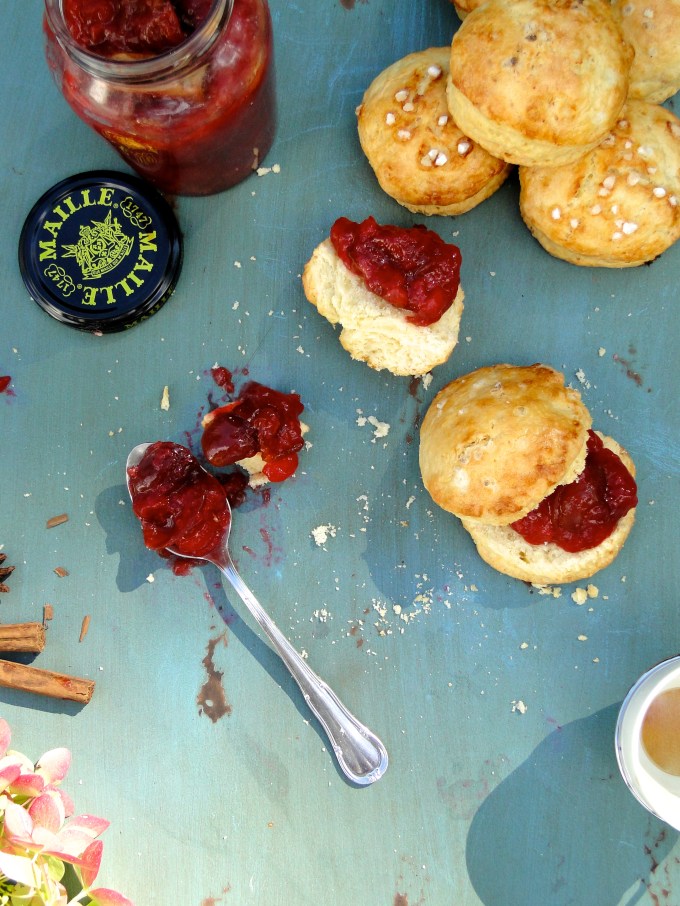 late summer plum jam & crumbly buttermilk scones
