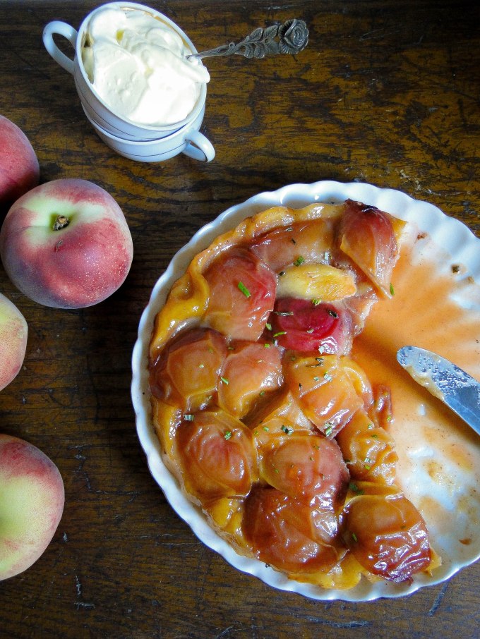 peach & rosemary tarte tatin 1-